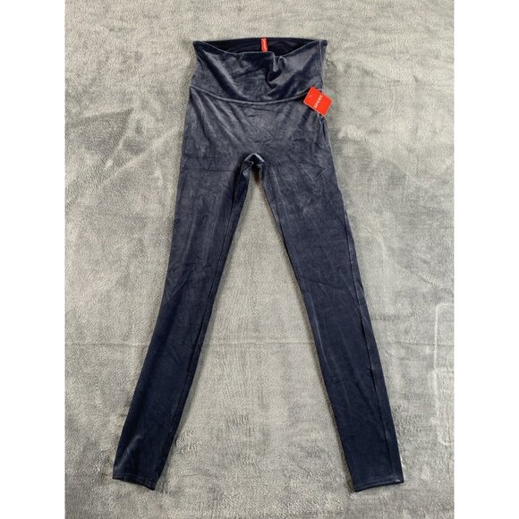 Spanx Velvet Leggings Classic Navy Size Medium Women's NWT - Picture 1 of 7